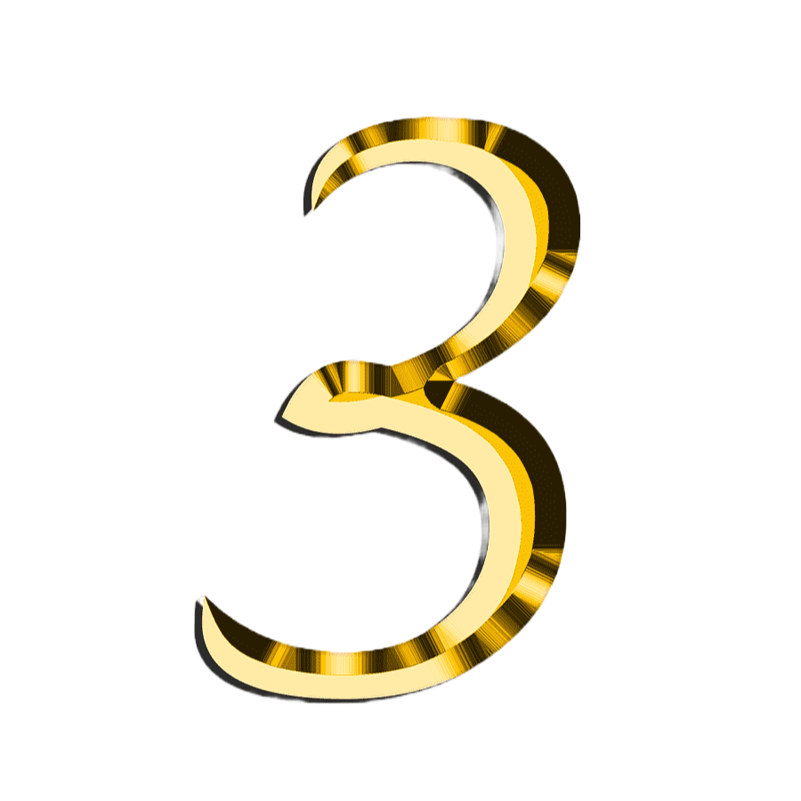 Number three in a circle